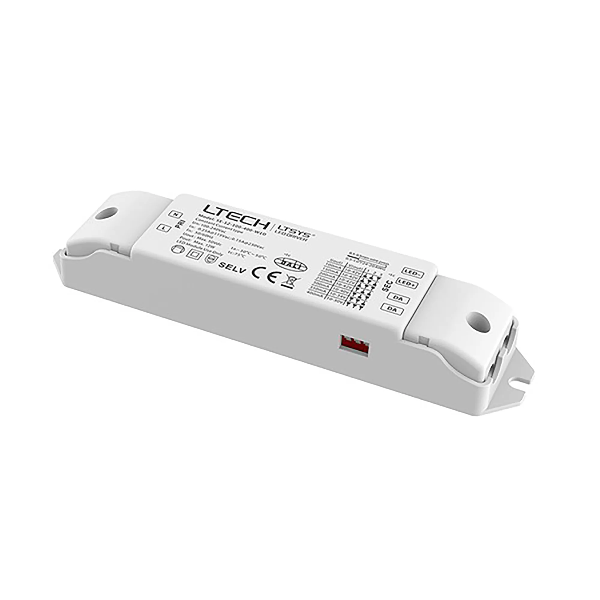 DALI, 0-100% Dim, PWM digital dimming, CC 12W, 350-700mA output, 100-240Vac I/P, Class 2, IP20. SE-12-350-700-W1D  LTECH Dali Constant Current